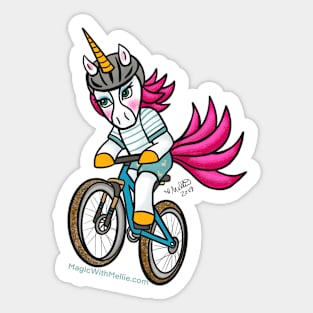 Llama Shorts Mountain Biking MTB Unicorn - Original Illustration Sticker